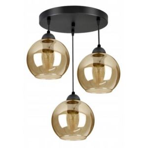 Skleněný závěsný lustr na strop LED Balls zlatá