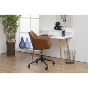 Dizajnová kancelárska stolička Norris, brandy