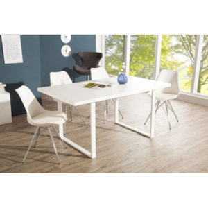 Biely jedálenský stôl Lucente Kufe 90 x 160 cm »