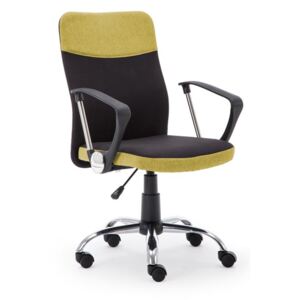 Kancelárska stolička TOPIC zelená / modrá / sivá Halmar černá/zelená