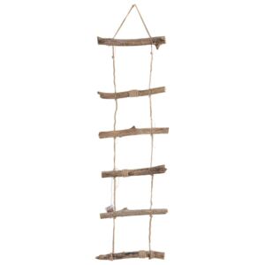Dekorácie nástenný drevený rebrík so svetielkami - 42 * 140cm