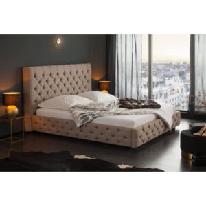 Dizajnová posteľ Laney, 180x200 cm, prírodno-sivý