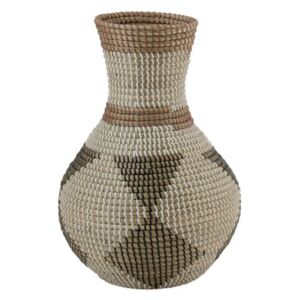 Váza béžová hnedá vzorovaná dekoračná NATIVE ROOTS