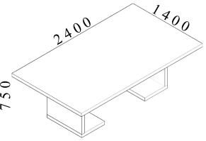 Konferenčný stôl Lineart 240 x 140 cm