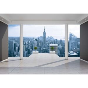 Fototapeta, Tapeta New York City Skyline 3D Penthouse View, (254 x 184 cm)