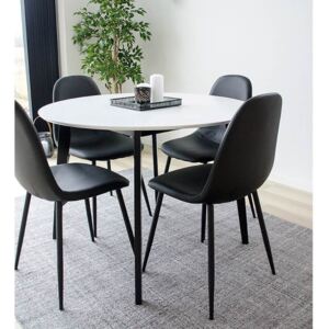 Dizajnový jedálenský stôl Carmen 210, čierny / biely