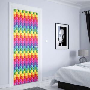 GLIX Fototapeta na dvere - 3D Colourful Design