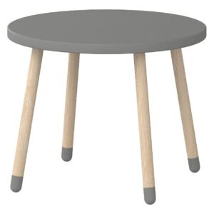Sivý detský stolík Flexa Play, ø 60 cm