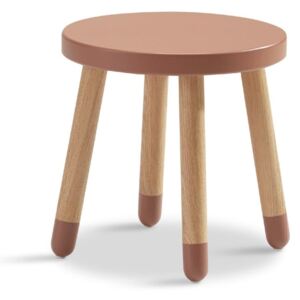 Ružová detská stolička Flexa Play, ø 30 cm