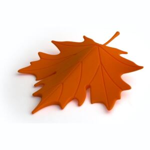 Oranžová zarážka pod dvere v tvare listu Qualy&CO Autumn