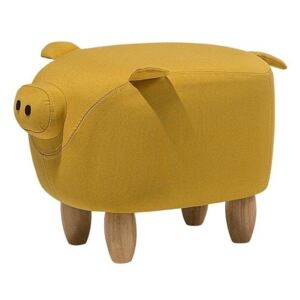 Žltá podnožka v tvare prasiatka Monobeli Pig, 32 x 50 cm