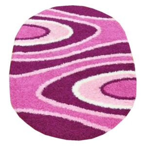 Kusový koberec Shaggy Loca Uberto fialový ovál, Velikosti 80x150cm
