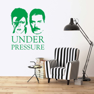 GLIX Queen & David Bowie - Under Pressure - samolepka na stenu Zelená 60x50 cm