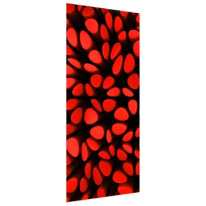 Samolepiaca fólia na dvere Červené stĺpiky 3D 95x205cm ND3962A_1GV