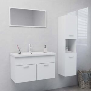 Súprava kúpeľňového nábytku biela drevotrieska