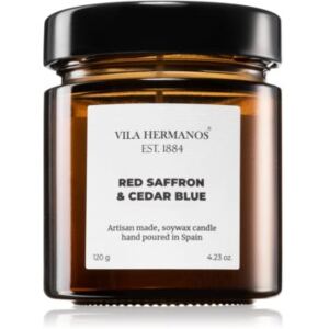 Vila Hermanos Apothecary Red Saffron & Cedar Blue vonná sviečka 120 g
