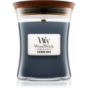 Woodwick Evening Onyx vonná sviečka s dreveným knotom 284 g