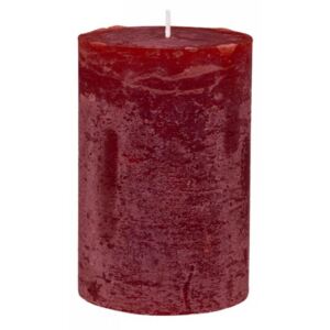 Okrúhla sviečka Macon Rustic Dark Red 15 cm