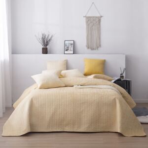 Luxusný prehoz na posteľ MOXIE béžový 240 x 220 (Prikrývka na posteľ)