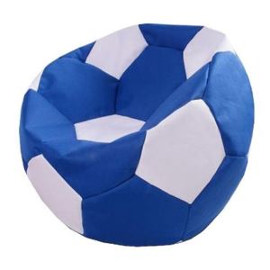 Futbalová lopta malá - sedací vak modrá biela
