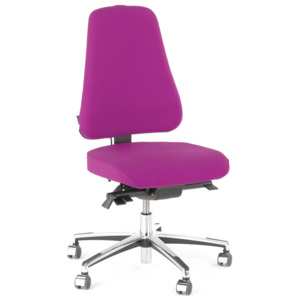 Kancelárska stolička Brighton, vysoká opierka, fialová/chrómový podstavec