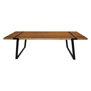 Jedálenský stôl GIGANT 240x100, prírodná, čierna