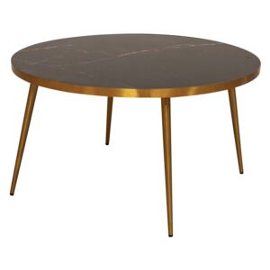 Konferenčný stolík MILLE 80 cm, čierna, zlatá