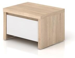 Nočný stolík BRW Kaspian KOM1S (dub sonoma + lesk biely). Vlastná spoľahlivá doprava až k Vám domov. 798022