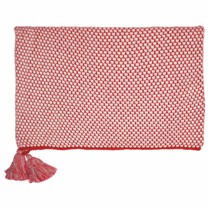 Červená pletená deka Green Gate Dot, 130 × 180 cm