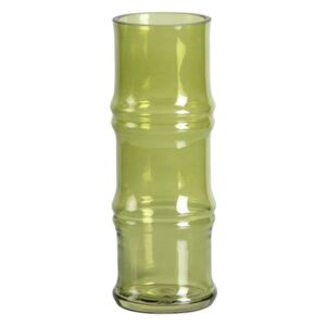 Zelená sklenená váza WOOOD Kane, výška 25 cm