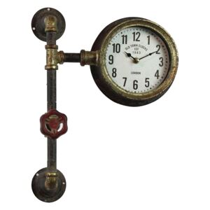 Nástenné hodiny v industriálnom štýle - 41 * 14 * 30 cm
