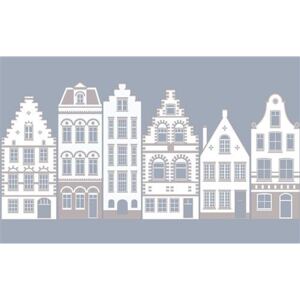 Statická fólia transparentná New Haven 216-0004, rozmer 45 cm x 15 m, domčeky, d-c-fix