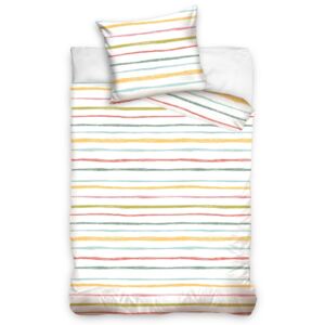 BedTex Bavlnené obliečky Multicolor Stripes, 140 x 200 cm, 70 x 90 cm