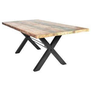 Jedálenský stôl TISE 180 cm - prírodná, čierna