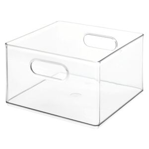 Transparentný úložný box iDesign The Home Edit, 25,4 x 25,3 x 15,4 cm
