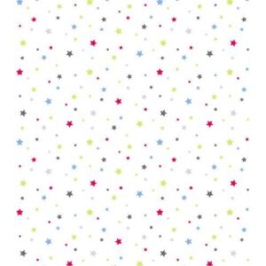 Metráž látka Plienkovina jednoduchá - Hviezdy farebné| RTex