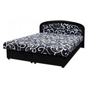Čalúnená postel Zofie 160x200, čierna, vrátane matracov a úp