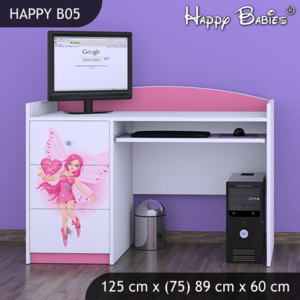 Písací stôl Happy Pink B05