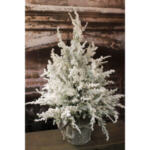 Biely zasnežený konifer stromček 65cm