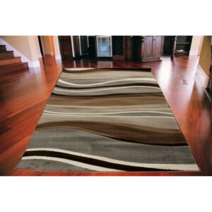 Kusový koberec PP Vlny hnedý, Velikosti 80x150cm