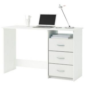 OVN písací stôl IDN 389229 perleťovo biely/lamino