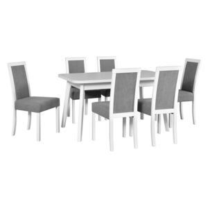 MEBLINE Stôl OSLO 6 + stoličky ROMA 3 (6ks.) - súprava DX35