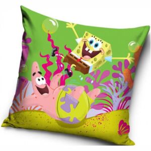 Carbotex · Obliečka na vankúš Spongebob a Patrik - 40 x 40 cm