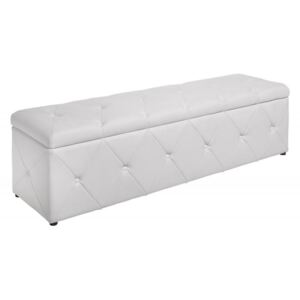 IIG - Elegantná posteľná lavica EXTRAVAGANCIA 140 cm biely dizajn Chesterfield