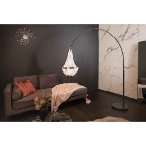 Dizajnová stojanová lampa Kingdom 189 - 204 cm strieborná