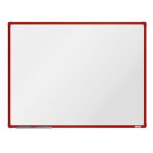 Biela magnetická tabuľa boardOK 120 x 90 cm, červená