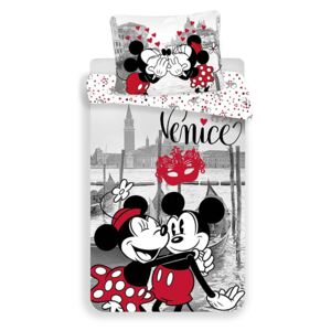 JERRY FABRICS Obliečky Mickey a Minnie v Benátkach Bavlna 140/200, 70/90 cm