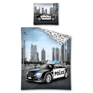 DETEXPOL Obliečky Policajné auto Bavlna 140/200, 70/80 cm