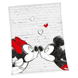 HERDING Deka mikroplyš Mickey a Minnie Polyester 150/200 cm