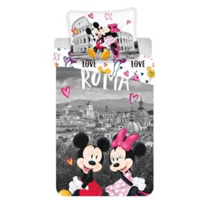 JERRY FABRICS Obliečky Mickey a Minnie v Ríme Bavlna, 140/200, 70/90 cm
